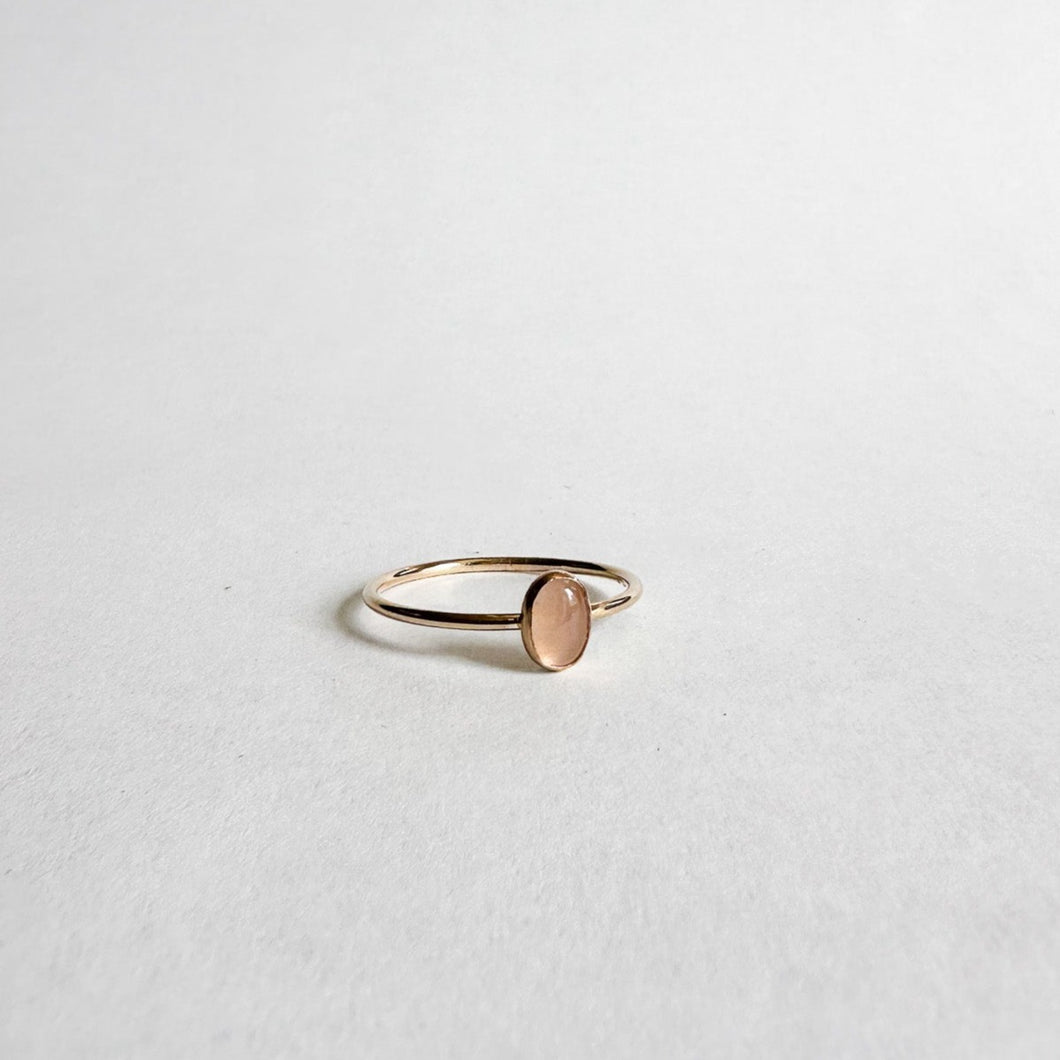 Rose Quartz 14K Gold-Filled Ring | Size 10