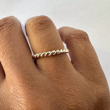 Load image into Gallery viewer, Bold Marcy Mixed Metal Twisted Stacking Ring