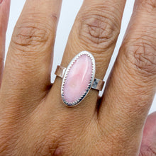 Load image into Gallery viewer, Pink Opal Hammered Ring | Size 9