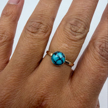 Load image into Gallery viewer, Turquoise Hammered Ring | Size 7.5