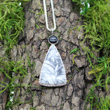 Load image into Gallery viewer, Pinolith and Black Onyx Sterling Silver Pendant Necklace