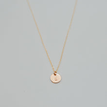 Load image into Gallery viewer, Initial Letter Pendant Stamped Necklace Circle or Rectangle CHARM ONLY