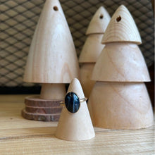 Load image into Gallery viewer, Black Lace Agate Oval Ring - Made to Order