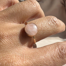 Load image into Gallery viewer, Rose Quartz 14K Gold Filled Ring Size 8.5

