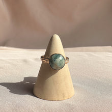Load image into Gallery viewer, Green Jasper Textured Ring | Size 6.5

