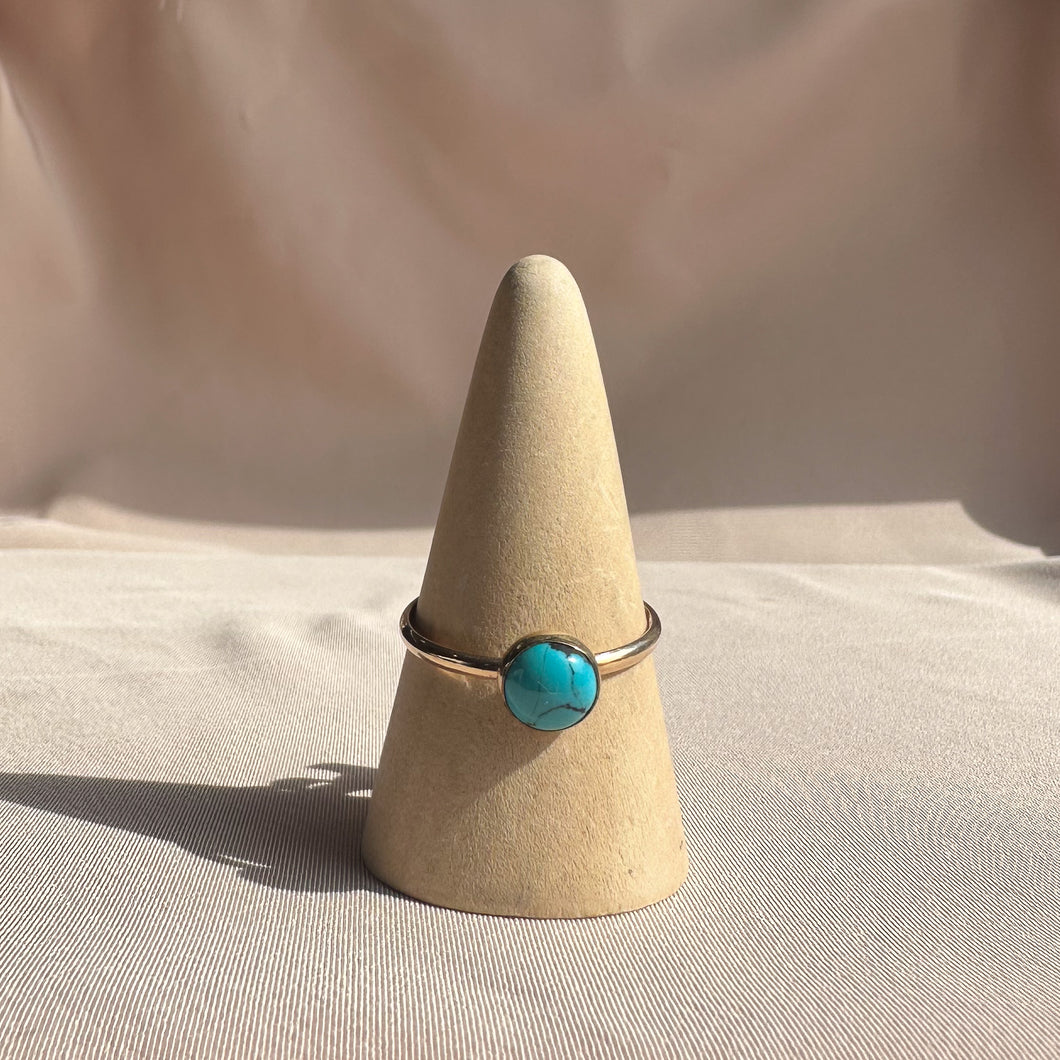 Turquoise 14K Gold Filled Ring Size 12
