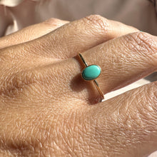 Load image into Gallery viewer, Turquoise Gold-Filled Thin Band - 9
