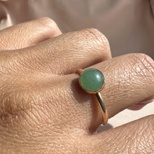 Load image into Gallery viewer, Green Aventurine 14K Gold Filled Ring Size 9.5
