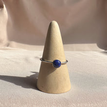 Load image into Gallery viewer, Lapis Sterling Silver Ring Size 11.5

