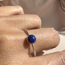 Load image into Gallery viewer, Lapis Sterling Silver Ring Size 11.5
