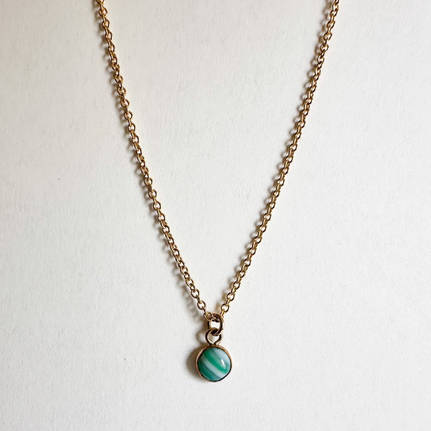 Green Striped Agate Pendant