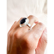 Load image into Gallery viewer, Large Goldstone Sterling Silver Ring Size 8 - Ready to Ship
