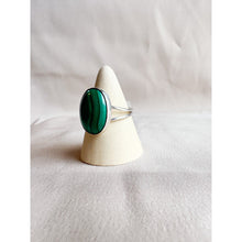 Load image into Gallery viewer, Malachite Sterling Silver Ring Size 8 - Ready To Ship
