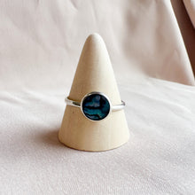 Load image into Gallery viewer, Sterling Silver Paua Shell Ring Size 12.5 - Ready to Ship
