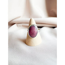 Load image into Gallery viewer, Rhodonite Double Wire Band Ring  9 - READY TO SHIP
