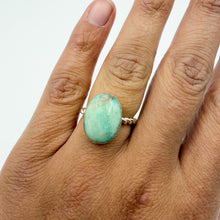 Load image into Gallery viewer, Amazonite Bold Twisted Mixed Metal Ring | Size 6
