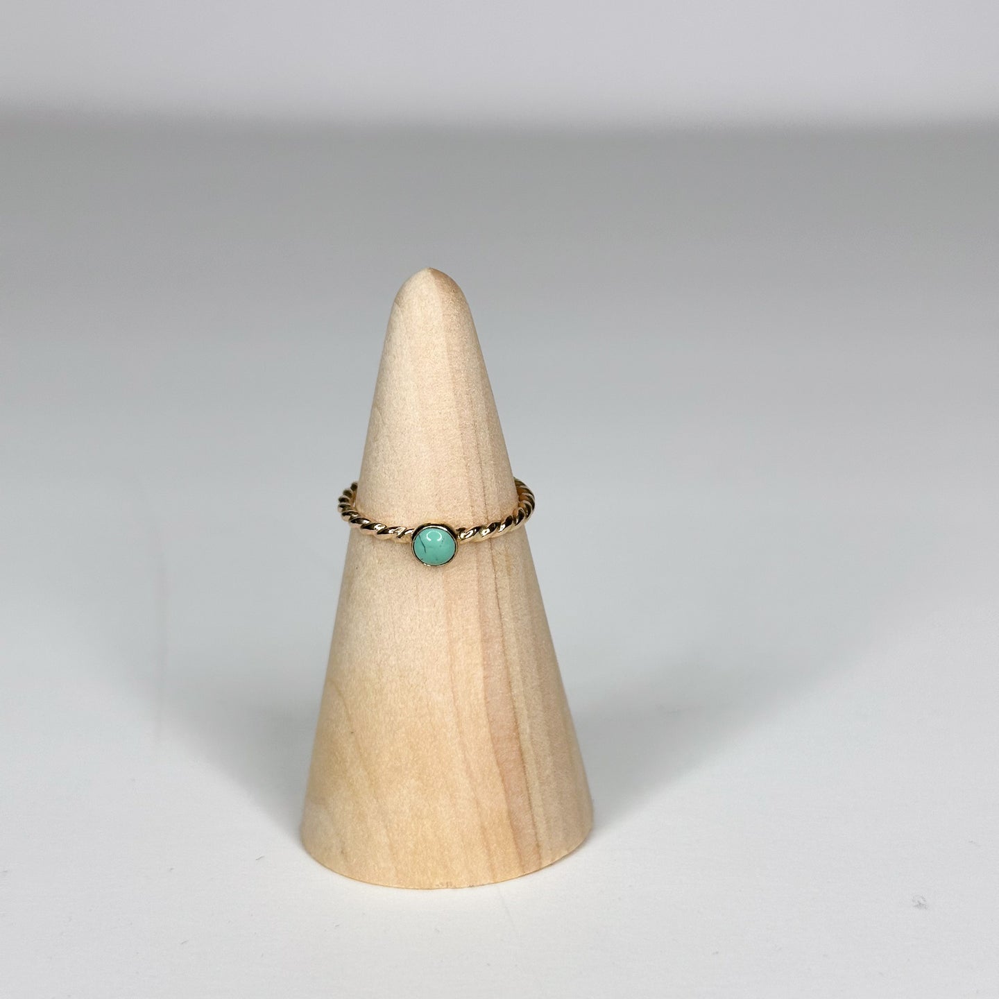 Turquoise Twisted Wire 14K Gold Filled |Size 4.5