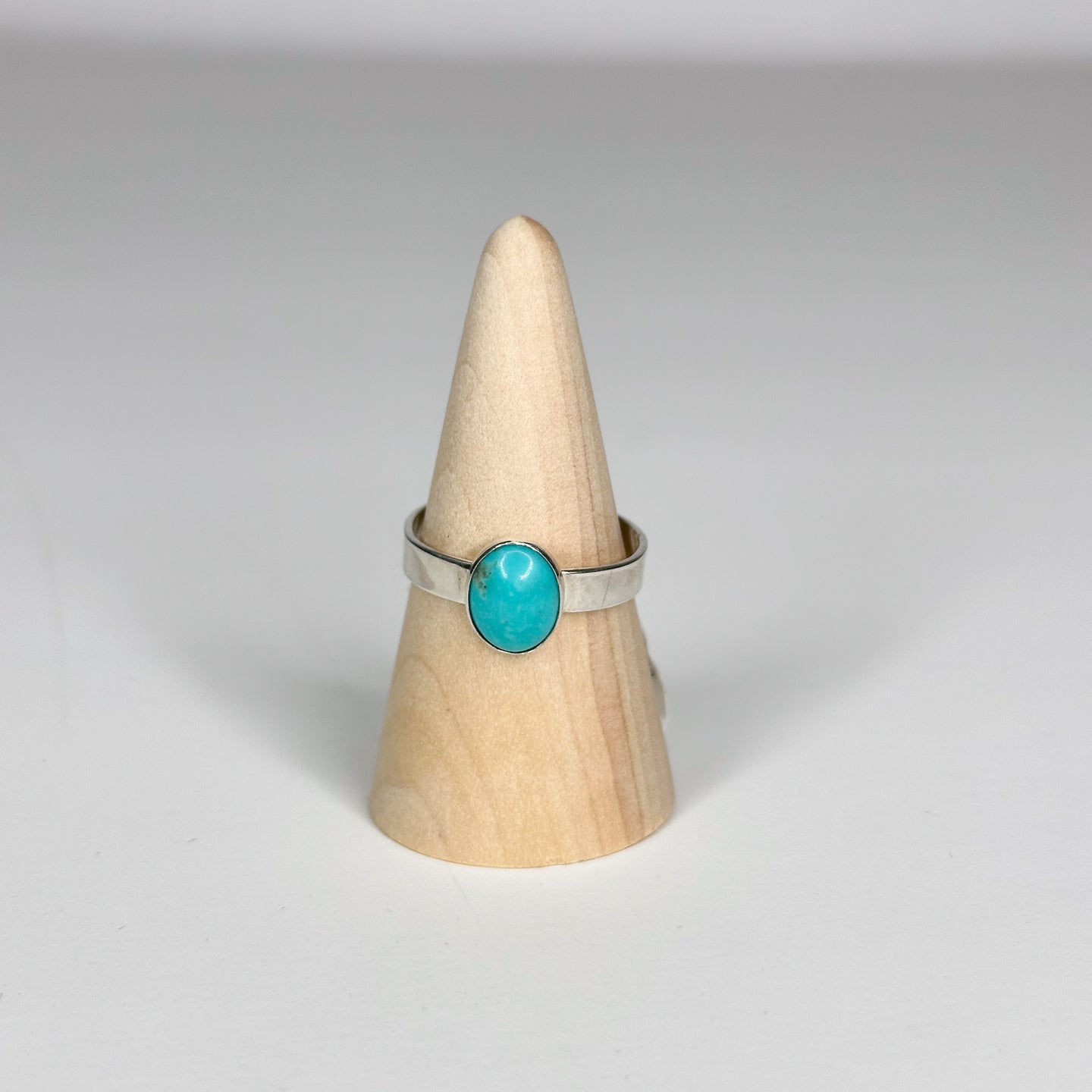 Turquoise Cigar Band Sterling Silver- | Size 10