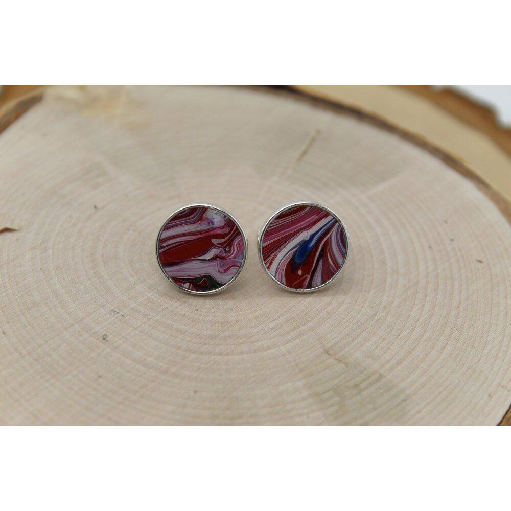 Sterling Silver and Acrylic Cuff Links