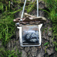 Load image into Gallery viewer, Sterling Silver and Picture Slag Necklace with Broomstick Casting
