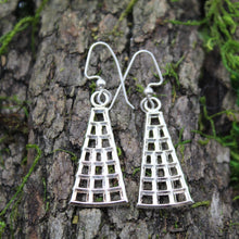 Load image into Gallery viewer, Sterling Silver Pyramid Earrings
