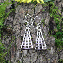 Load image into Gallery viewer, Sterling Silver Pyramid Earrings
