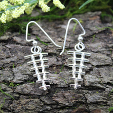 Load image into Gallery viewer, Fish Bone Sterling Silver Earrings
