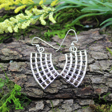 Load image into Gallery viewer, Sterling Silver Rounded Rectangle Earrings

