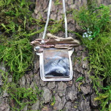 Load image into Gallery viewer, Sterling Silver and Picture Slag Necklace with Broomstick Casting
