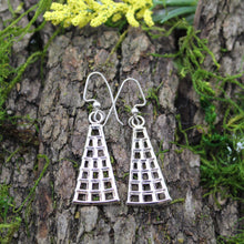 Load image into Gallery viewer, Sterling Silver Pyramid Earrings
