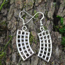 Load image into Gallery viewer, Sterling Silver Rounded Rectangle Earrings
