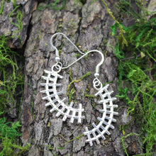 Load image into Gallery viewer, Sterling Silver Railroad Earrings
