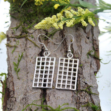 Load image into Gallery viewer, Sterling Silver Rectangle Earrings
