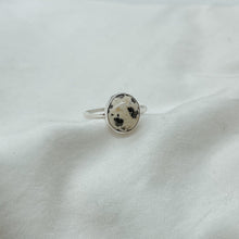 Load image into Gallery viewer, Dalmatian Jasper Ring Sterling Silver Size 6- Ready to Ship
