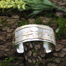 Load image into Gallery viewer, Sterling Silver Mixed Metal Cuff Bracelet
