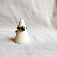 Load image into Gallery viewer, Kyocera Black Opal Sterling Silver Cigar Band Ring Size 6.5-- Ready To Ship
