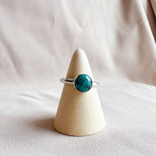Load image into Gallery viewer, Turquoise Sterling Silver Ring Size 7- Ready To Ship
