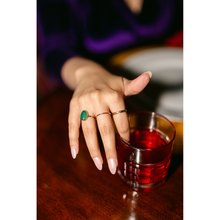 Load image into Gallery viewer, Mini Malachite Oval Ring - Made to Order
