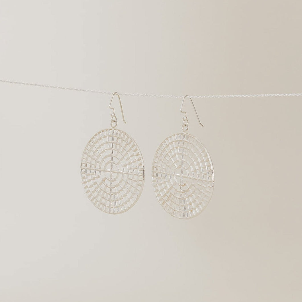 Sterling Silver Circle Earrings - Extra Large