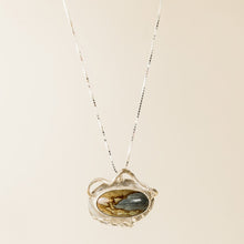 Load image into Gallery viewer, Sterling Silver and Picasso Jasper Necklace with Broomstick Casting

