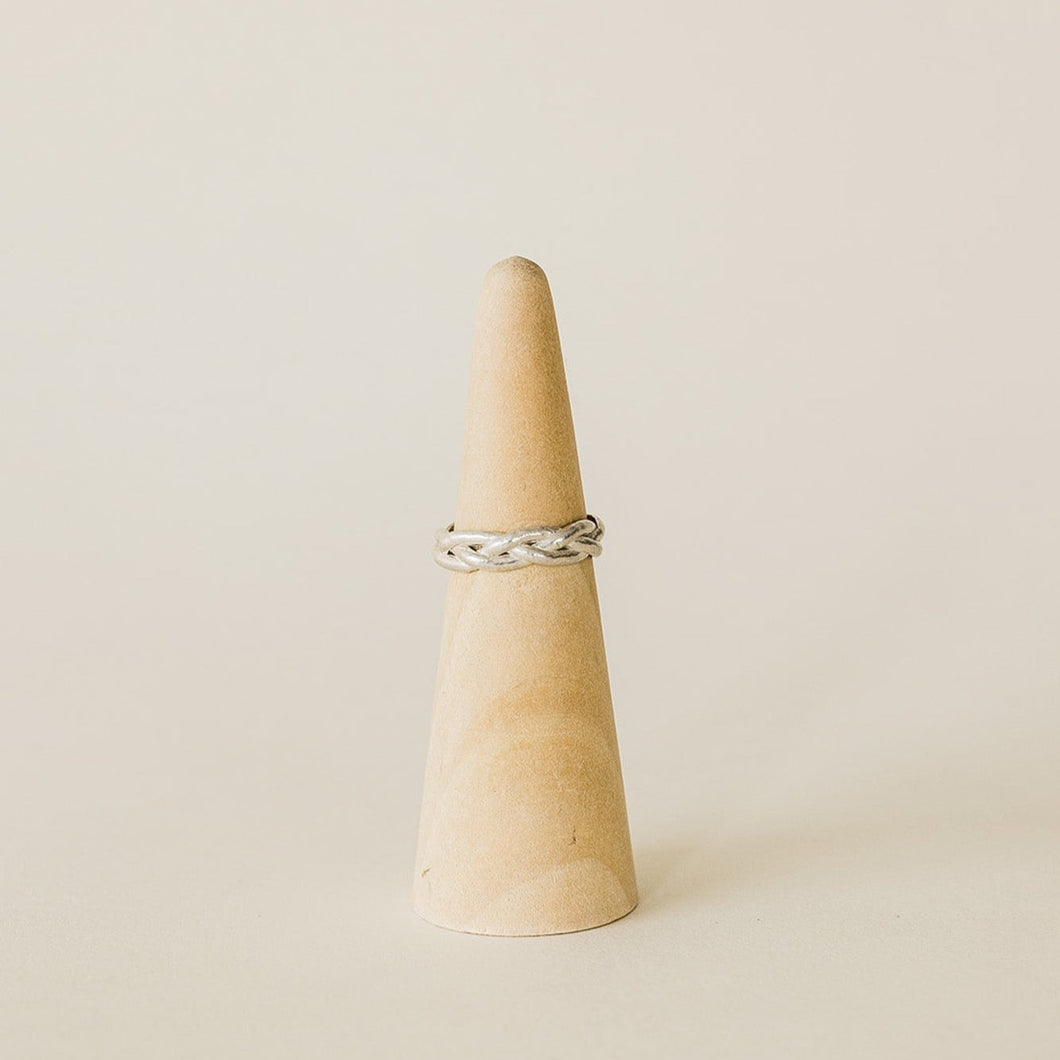 Sterling silver braided ring